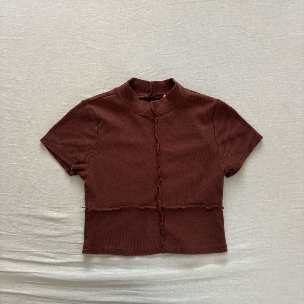 PacSun Chocolate Brown Crop Top